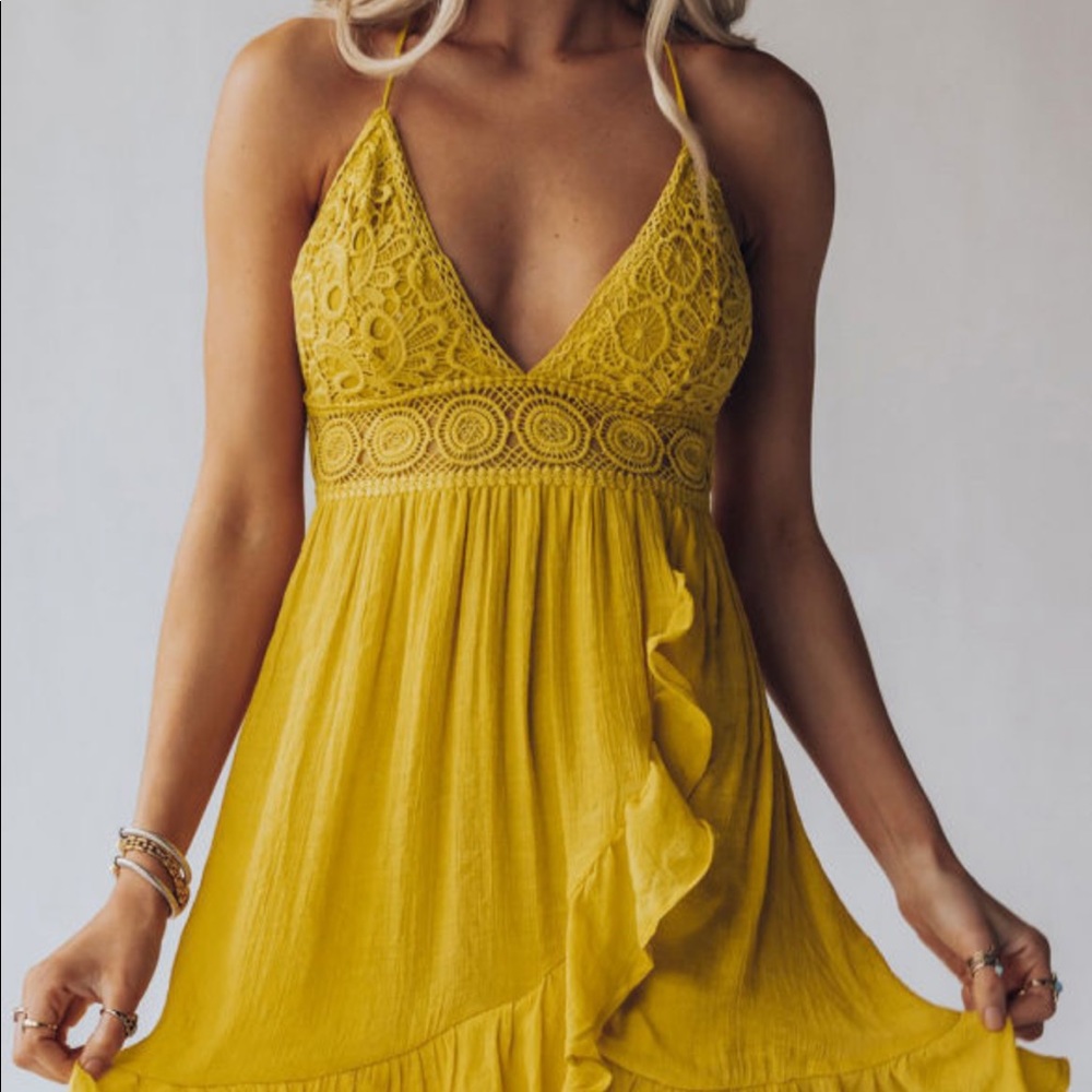 NEW‼️V Neck Lace Cami Dress